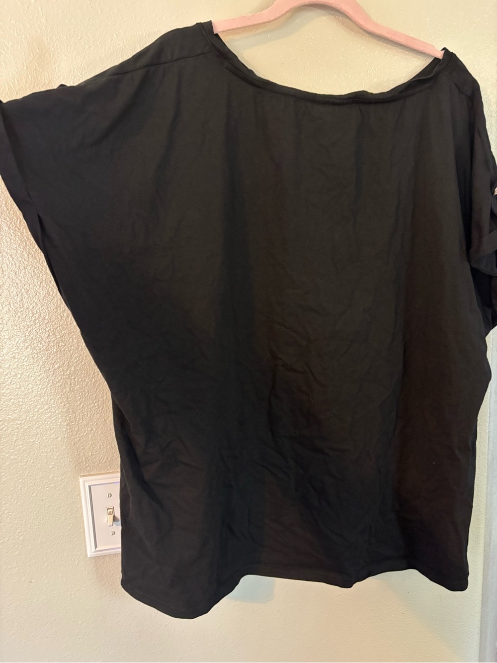 City Chic CCX Black Couture A La Mode Graphic Tee Button Sleeve Plus Size XXL - Picture 3 of 4